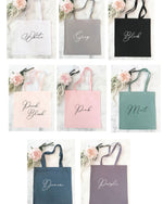 Vertical Text Tote Bag