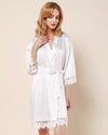 Bundle Silky Lace Robe+Slippers W/Back Text & Date