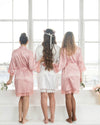 Silk Bridal Party Lace Robe W/ Back Title