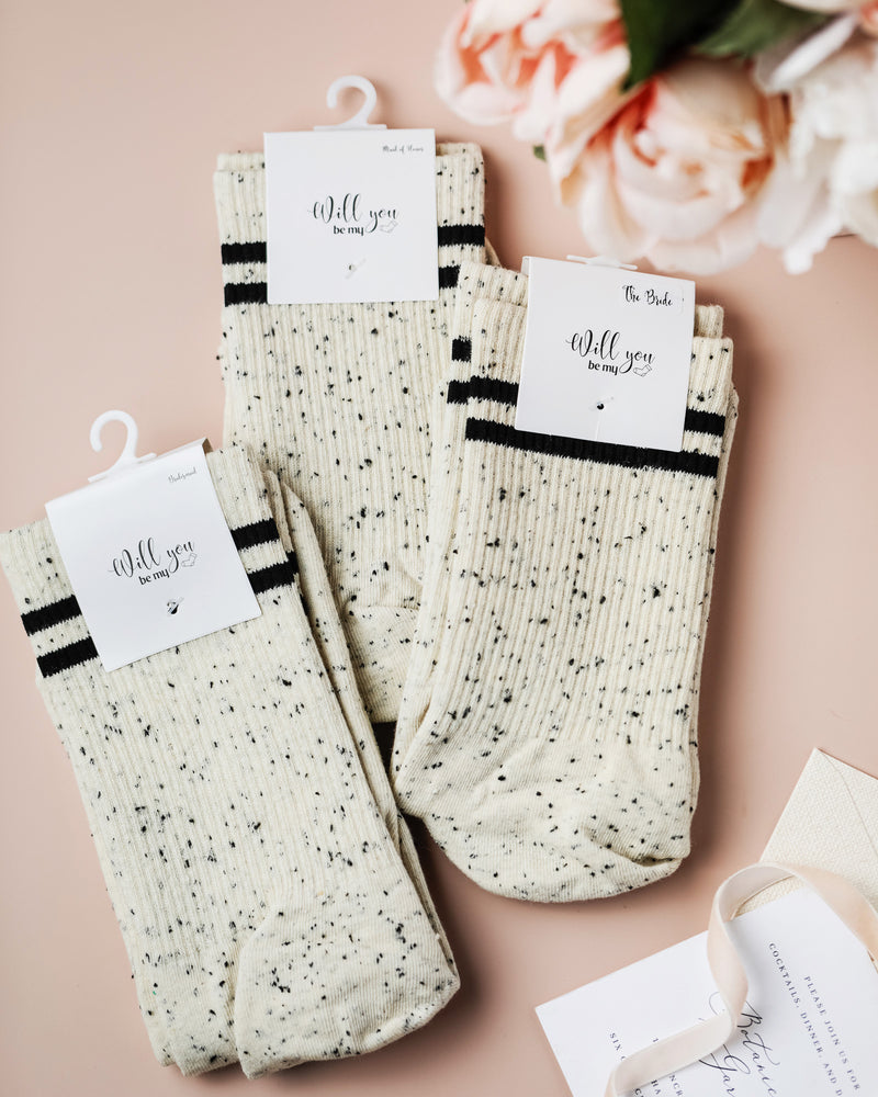 Bridal Party Bridesmaid Sock, Proposal Socks, Wedding Party Socks ...
