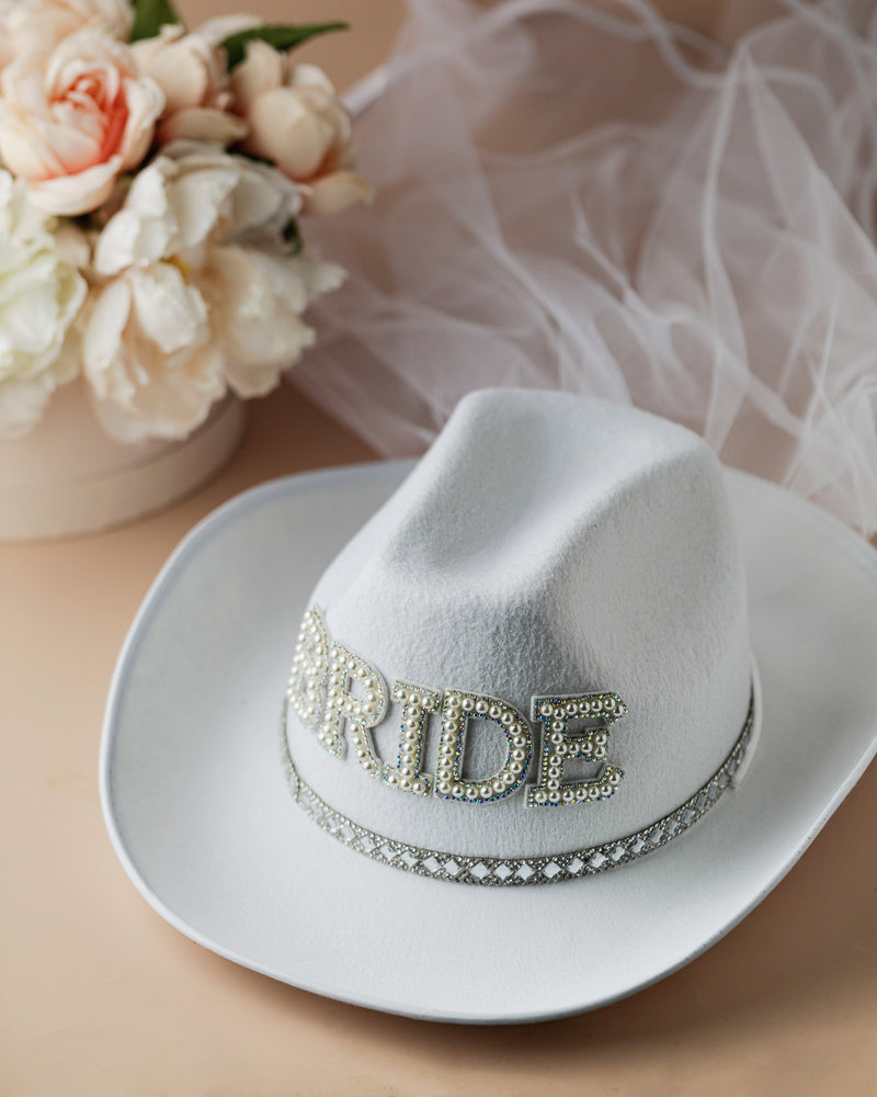 Cowboy Hat Bride Veil