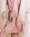 Blank Satin Feather Robes