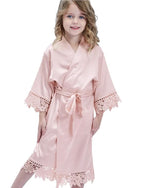 Solid Silk Lace Robe Adult/Kids