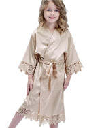 Bundle Silky Lace Robe+Slippers W/Back Text & Date