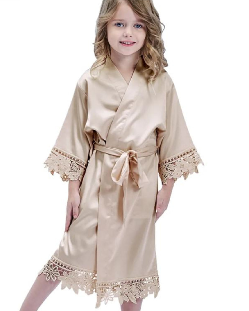 Silky Lace Robe W/Name, Title and Date