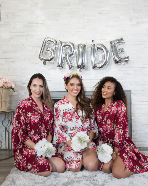 floral cotton bridesmaid bride robe