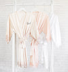 Bridal Party Satin Lace Robe- Front Text