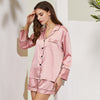 Dusty Rose Satin Long Sleeve & Short Pajama