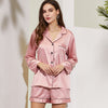 Dusty Rose Satin Long Sleeve & Short Pajama