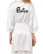 Disney Bridal Party Lace Robe W/Back Text