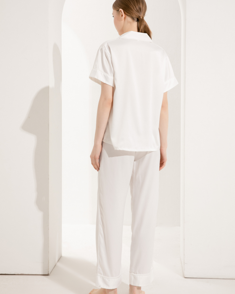 Short Sleeve+ Long Pants Pajama W/Monogram