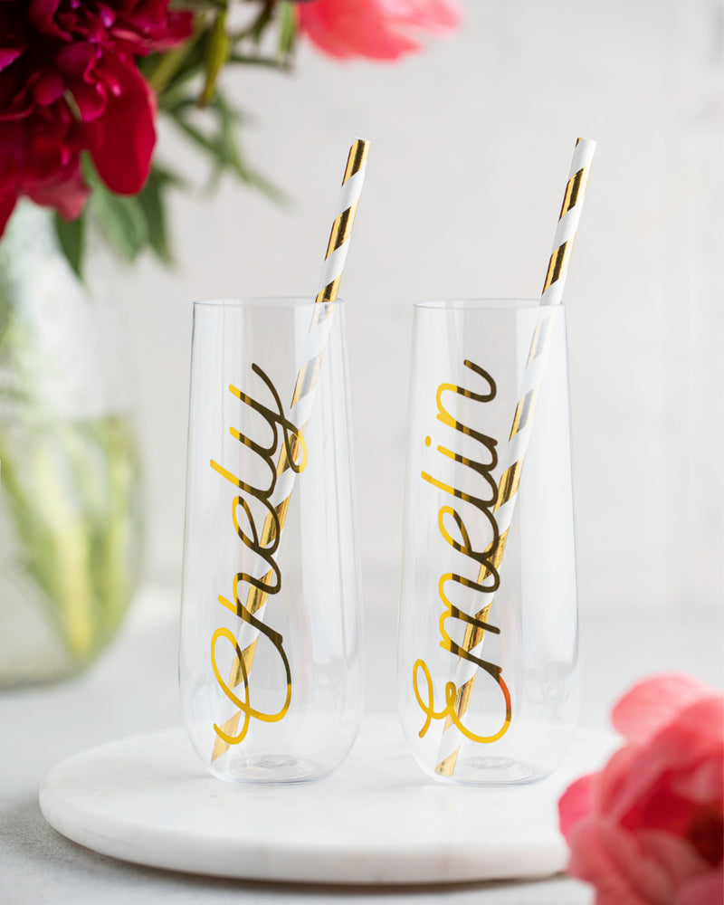 Champagne Flute W/Text