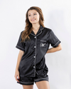 Silky Short Pajama W/Front Initial
