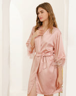 Satin Feather Robes W/Back Titles