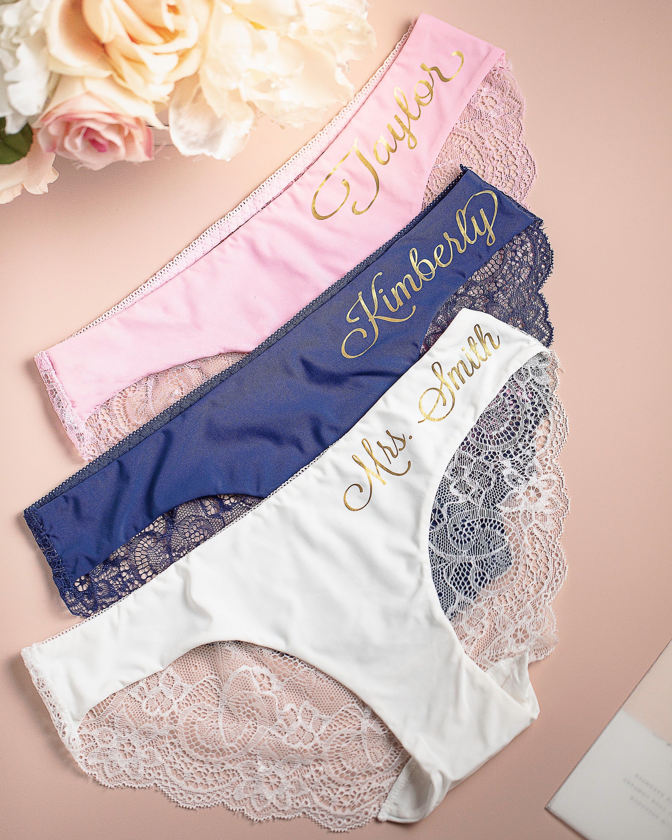 Personalized Bride Panties - Custom Bride Panties - Bridal Lingerie - –  Luck Ten