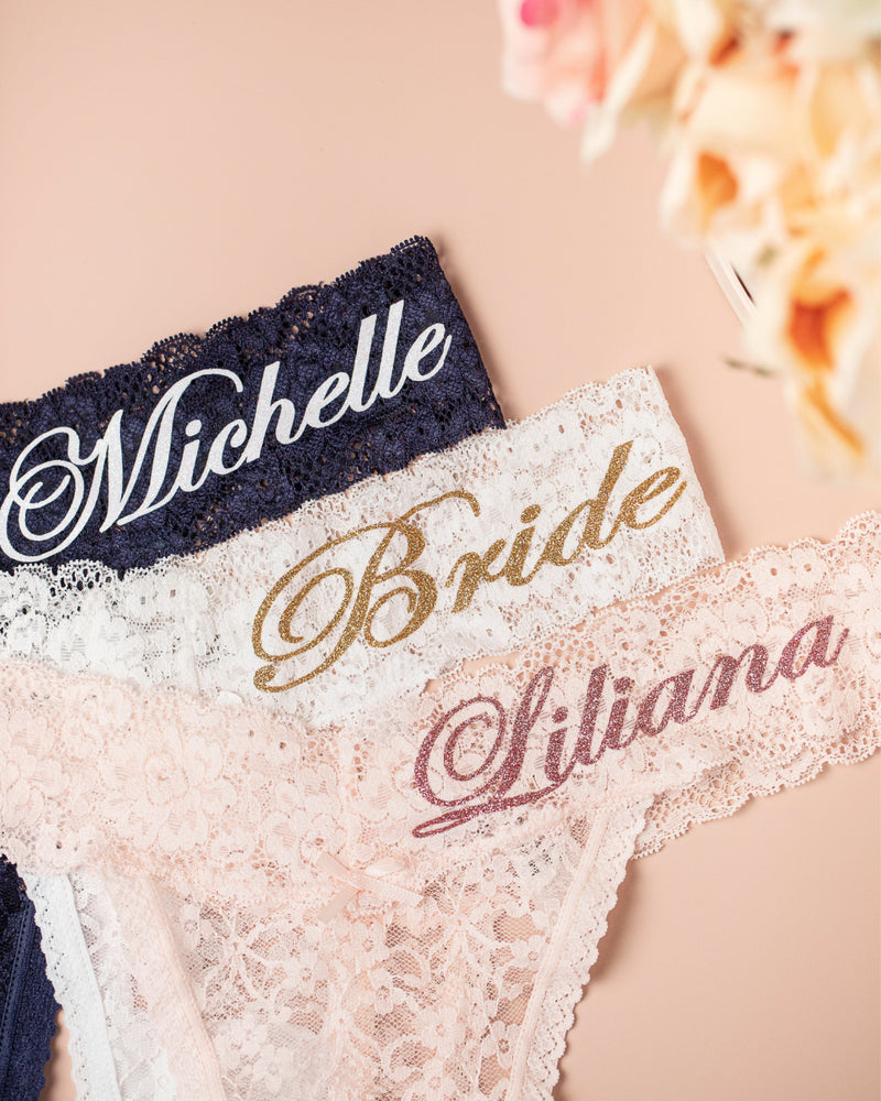 Personalized Mrs. Bridal Panties - Wedding Day Panties - Honeymoon
