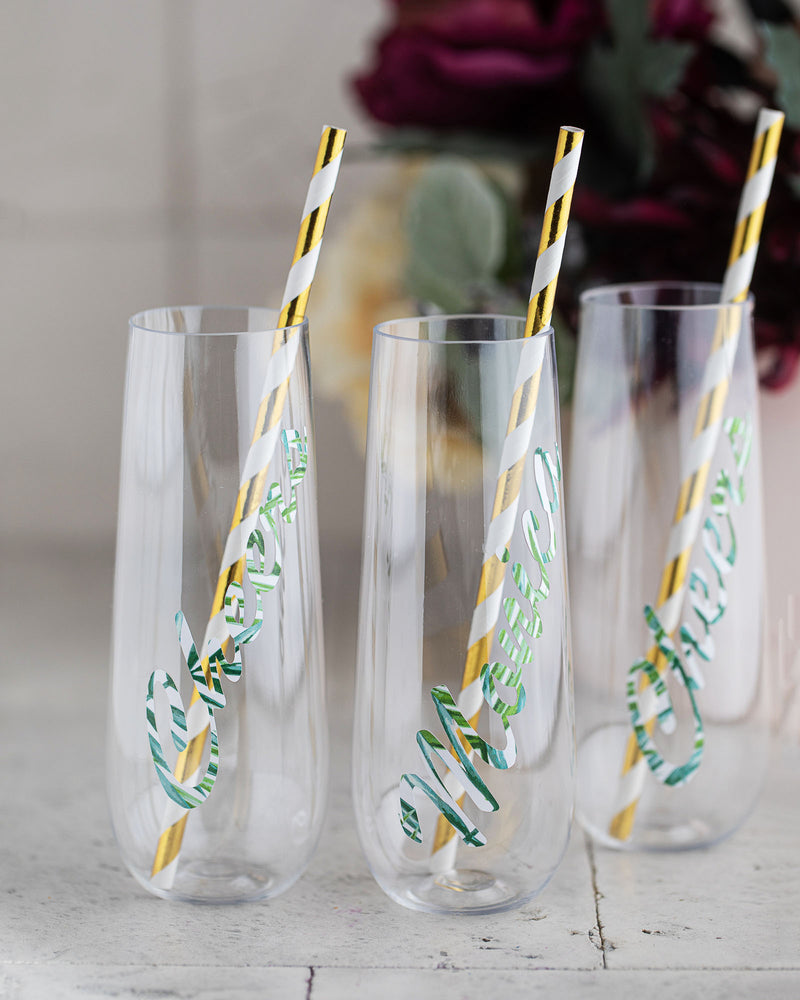 Summer Champagne Flute W/Text