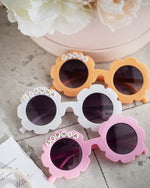 Round Kids Sunglasses With Text