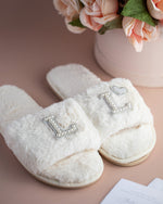 Bridal Party Slippers With Initial &  Symbol