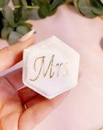 Mrs. Mr. Personalized Velvet Ring Box