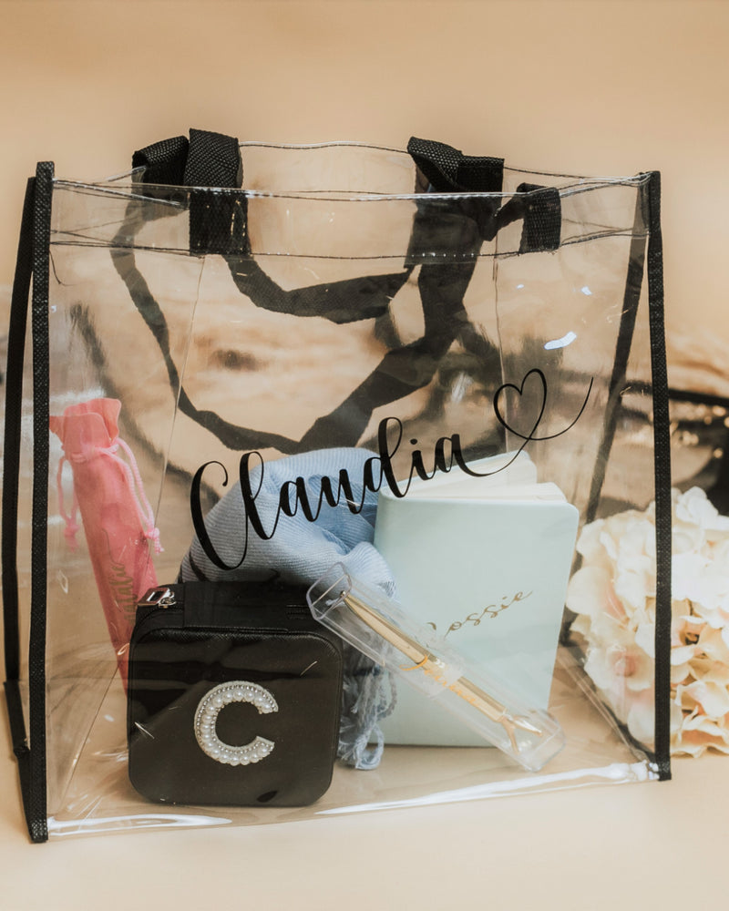 Buy Personalized Clear Tote Bag Custom Clear Bag Pool Beach Online in India   Etsy