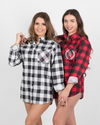 Unisex Flannel Plaid Shirt with Front Initial