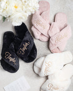 Crossed Personalized Slippers W/Text