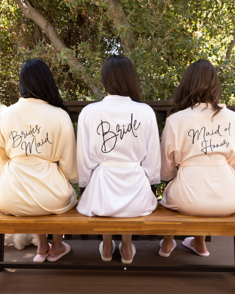 Personalized Robes Bride Bridesmaids  Personalized Satin Bridal Robe -  Satin Robes - Aliexpress