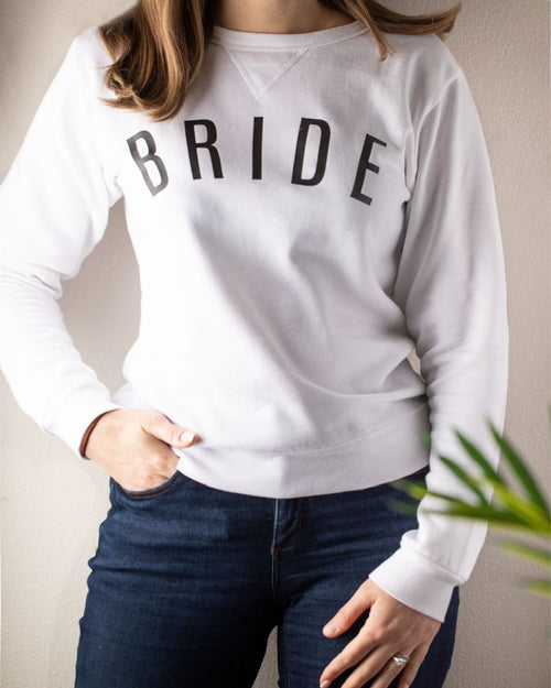 bride white sweatshirt 