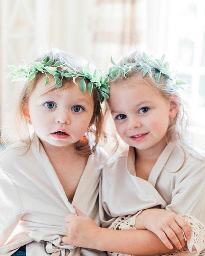 flower girl robes silk lace robes for kids