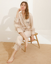 Long Sleeve feather pajamas for wedding bridesmaids and bride